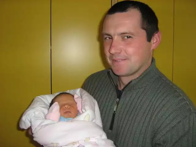 Wiktoria Godlewska z tatą