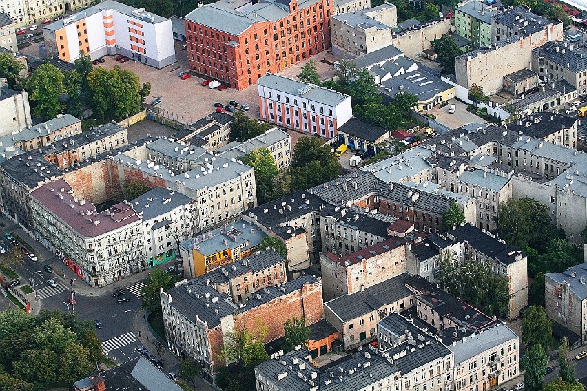 Łódź z lotu ptaka, panorama Łodzi i zdjęcia lotnicze miasta...