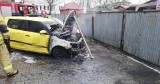 Skoda fabia stanęła w płomieniach. Pożar samochodu osobowego w Słupsku [ZDJĘCIA]