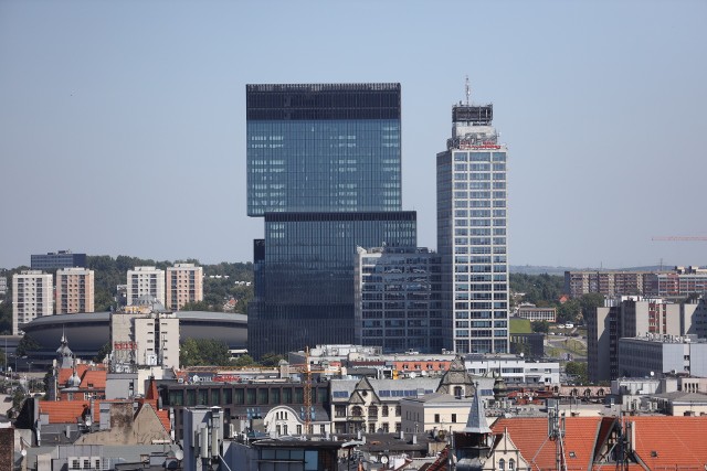 Katowice widziane z kopuły archikatedry