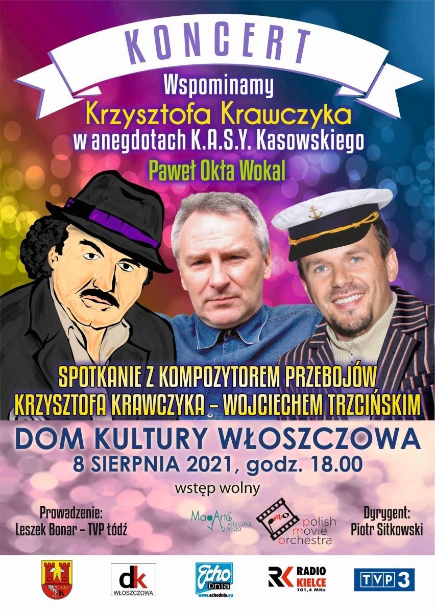 Wspomnienie Krzysztofa Krawczyka - koncert we włoszczowskim amfiteatrze. Wstęp wolny. Ostatni raz artysta był we Włoszczowie w 2013 roku