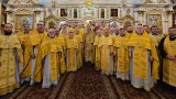 Rekolekcje duchowieństwa okręgu bielskiego w Rybołach. Na spotkaniu obecny był arcybiskup Grzegorz