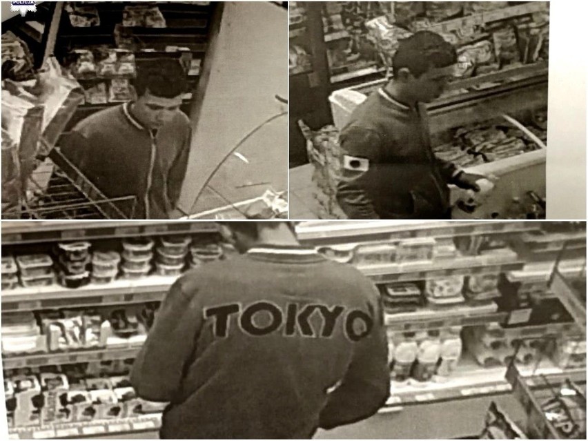 Policja z Lublina szuka złodzieja w bluzie z napisem "TOKYO" (ZDJĘCIA, WIDEO Z MONITORINGU)