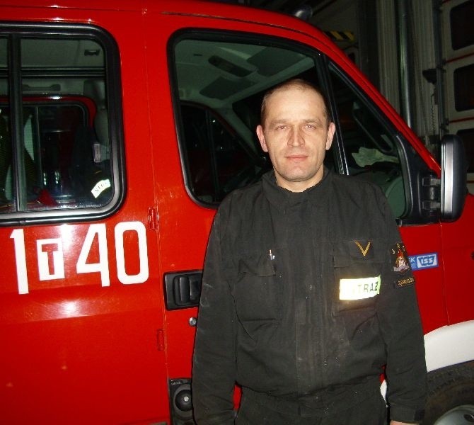 Jerzy Dąbrowski był jednym z jędrzejowskich strażaków, który...