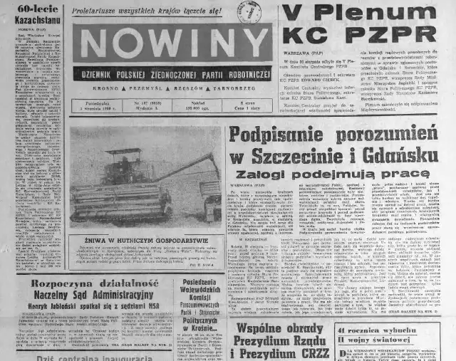 Porozumienia sierpnioweUmowa społeczna zgodna z interesami socjalistycznej Polski oraz zgodna z interesami robotniczymi - tak w depeszy PAP określono podpisane 30 sierpnia 1980 r. porozumienia sierpniowe. Najważniejszy punkt, czyli zgoda na niezależne związki zawodowe, był na łamach niedoceniony.