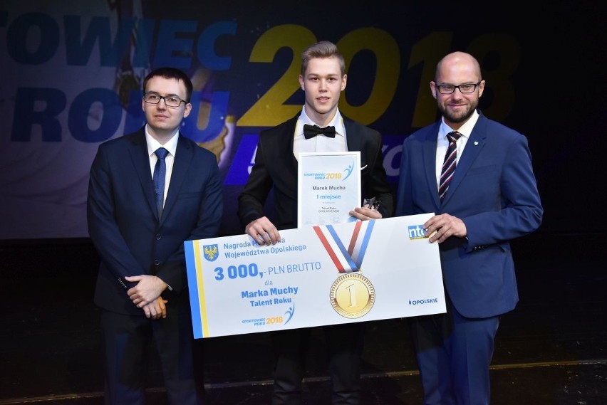 Gala Opolskiego Sportu 2018. Marcin Mucha, Talent Roku (AZS...
