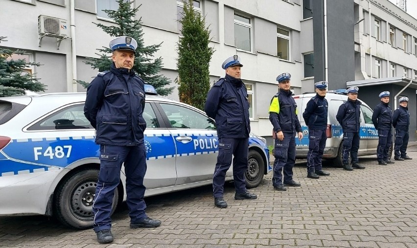 Policjanci z łódzkiej grupy „SPEED”, policjanci z Wielunia,...