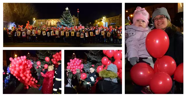 Tłumy mieszkańców Pakości przybyło dziś na Rynek, by wspólnie podziękować Jurkowi Owsiakowi za 27 lat Wielkiej Orkiestry Świątecznej Pomocy. Utworzyli napis: "Pakość wspiera Owsiaka" i wypuścili do nieba tysiąc balonów. Był też pokaz sztucznych ogni. A tak było w Janikowie: Murem za Owsiakiem. Balonowa akcja w hali sportowej [zdjęcia]27. Finał Wielkiej Orkiestry Światecznej Pomocy.  Czy będzie kolejny rekord?