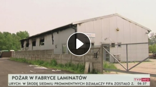 Pożar w fabryce laminatów nastąpił po wybuchu