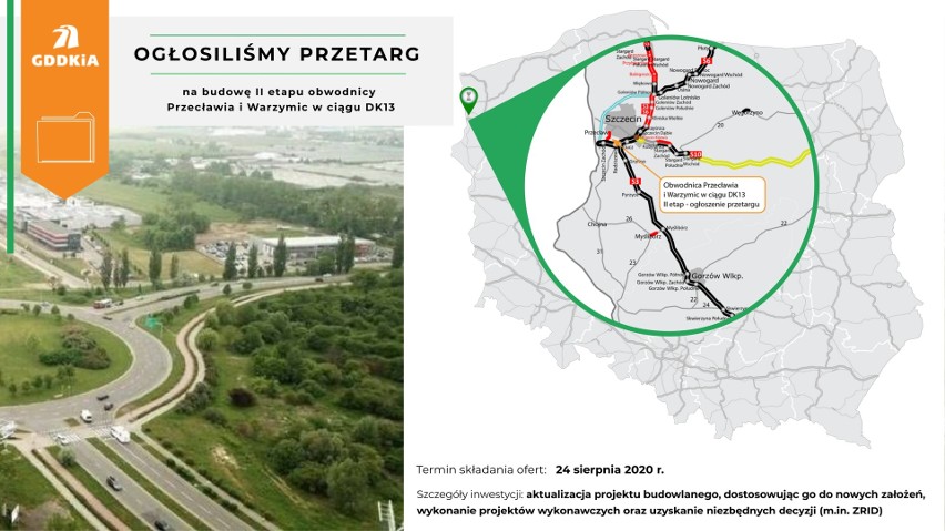 Obwodnica Przecławia i Warzymic. Znamy datę rozpoczęcia budowy. Zobacz MAPĘ