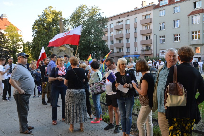 Opole, 3 lipca 2018. Protest w obronie Sądu Najwyższego.