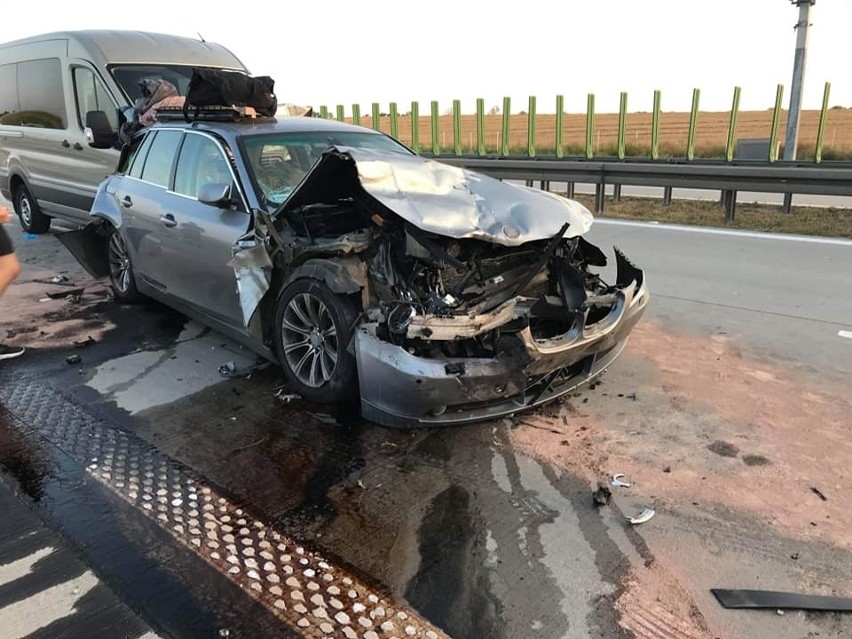 Wypadek pięciu samochodów na autostradzie A4 (ZDJĘCIA)