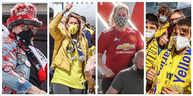 Żółto-czerwona fala w Gdańsku. Kibice Villarrealu CF i Manchesteru United przylecieli do Gdańska