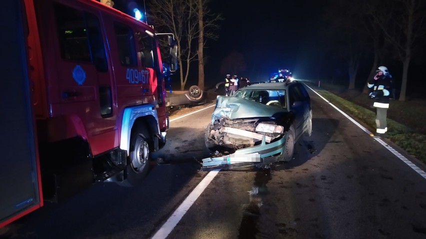 Poważny wypadek na drodze krajowej nr 21 nieopodal Zielina na trasie Słupsk-Miastko. Utrudnienia w ruchu