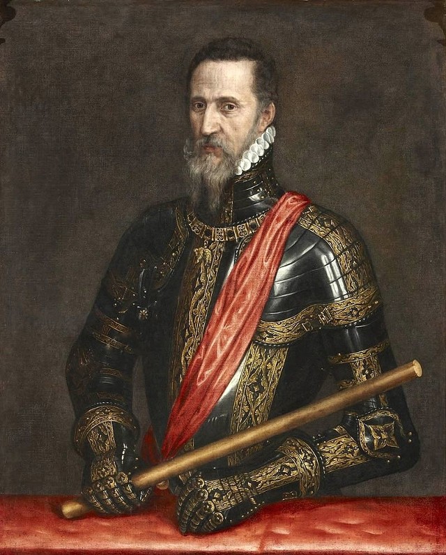 Ferdynand Álvarez de Toledo, książę Alba, zwany przez Holendrów „Żelaznym Księciem” (1507-1582). Tutaj widzimy go na obrazie wykonanym przez Antonisa Mora