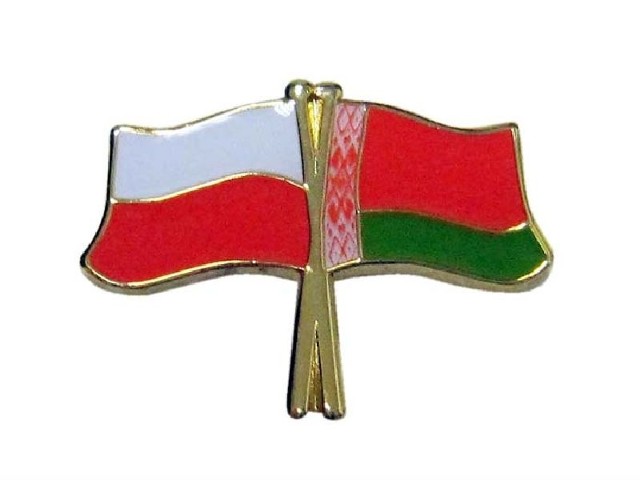 Flagi Polski i Białorusi