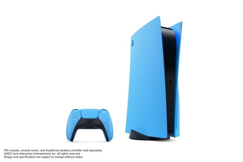 PlayStation 5 - pokaz oficjalnych paneli do konsoli. Przedstawiono proces wymiany obudowy