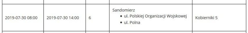 W Sandomierzu od poniedziałku będą kolejne przerwy w dostawie prądu. Sprawdź gdzie i kiedy