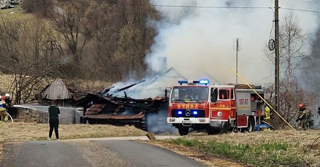 Pożar stodoły w Stryszowie