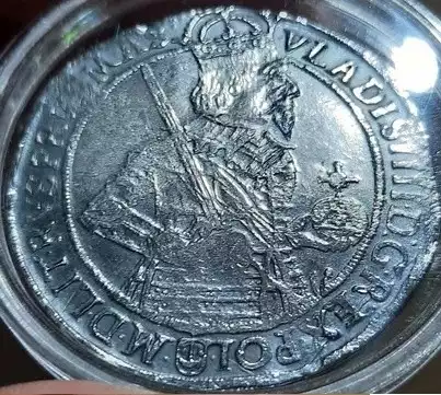Talar Bydgoszcz 1635 r. Władysław IV Waza.Właściciel wycenia wartość monety na 12 tysięcy złotych.