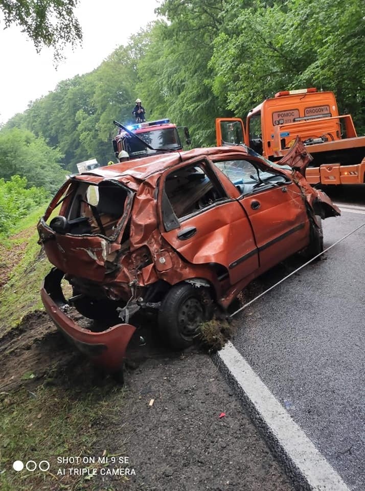 Wypadek na drodze krajowej nr 11 koło Bobolic. Dachowało...