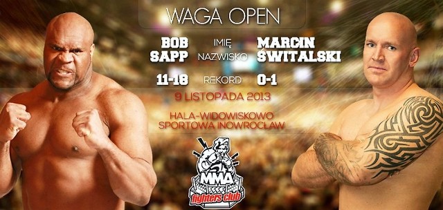 Pojedynek Boba Sappa z Marcinem Świtalskim i inne walki będzie mogło zobaczyć dwa tysiące fanów MMA.