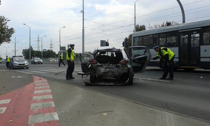 Wypadek na ul. Gdańskiej w Szczecinie