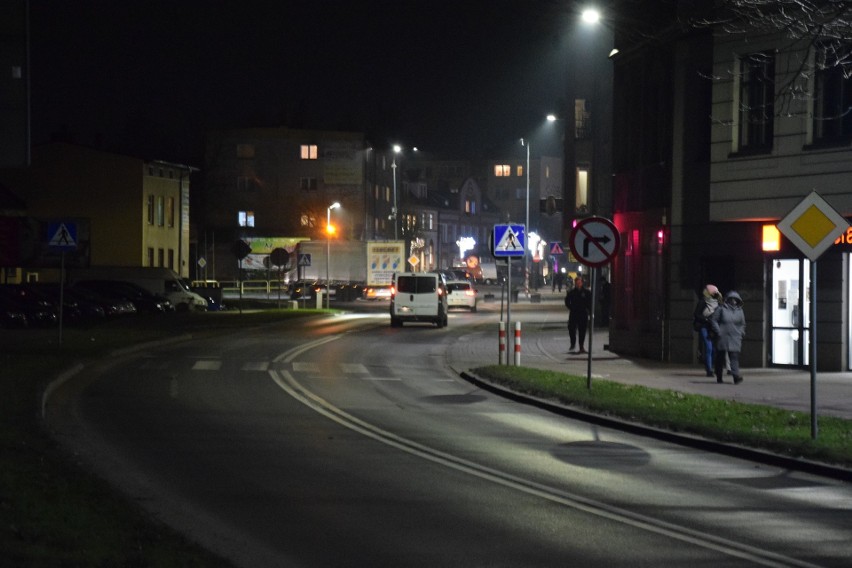 Przejście dla pieszych na ul. Armii Krajowej w Miastku