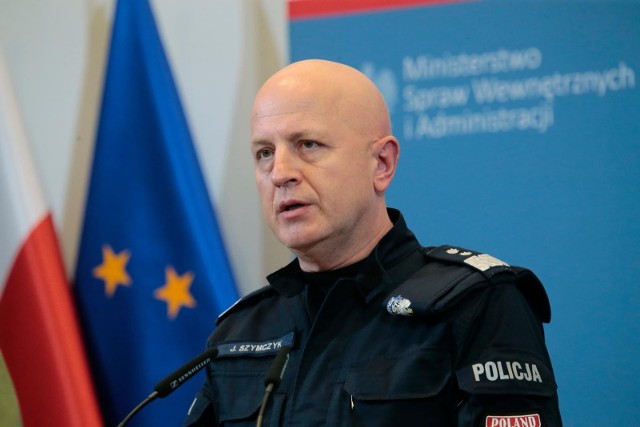 Szef polskiej policji Jarosław Szymczyk miał ucierpieć w wyniku wybuchu w siedzibie KGP