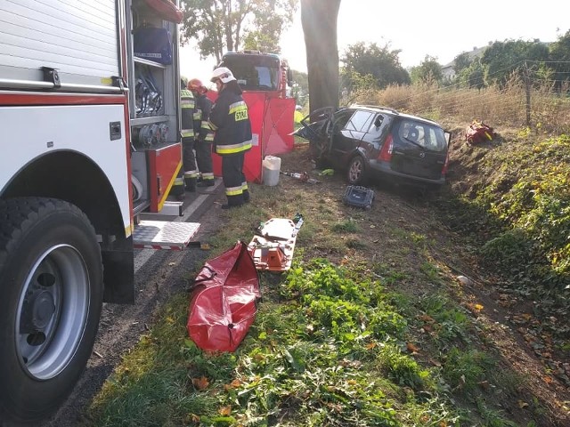 Do tragicznego wypadku doszło w czwartek, przed godziną 16, na drodze wojewódzkiej nr 256 w powiecie bydgoskim (w miejscowości Trzęsacz).Z informacji, jakie przekazała nam bydgoska straż pożarna, auto osobowe, jadące DW 256 uderzyło w drzewo. Kierowca mazdy zmarł na miejscu. Do wypadku doszło na drodze z Trzęsacza do Strzelec - informuje OSP Dobrcz. Ruch w tym miejscu po wypadku był utrudniony. Na miejscu pojawiły się policja, straż pożarna - w tym jednostki z Bydgoszczy i OSP Dobrcz - i prokurator.➤➤(sier)Zobacz: FLESZ - likwidacja zmiany czasu