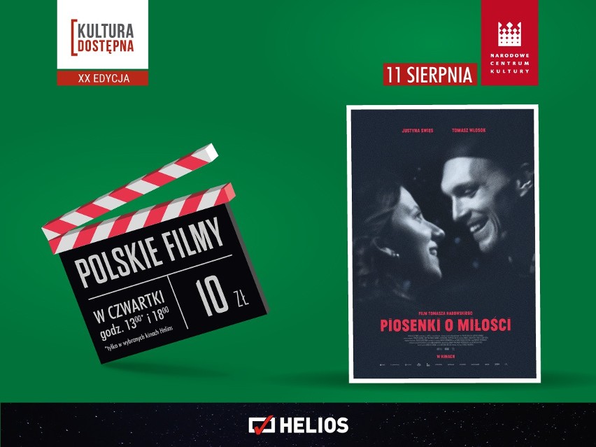 Helios zaprasza na sierpniowe pokazy najlepszego polskiego kina w ramach cyklu KULTURA DOSTĘPNA