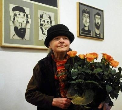 Danuta Urbanowicz na wernisażu w galerii Zderzak FOT. WACŁAW KLAG