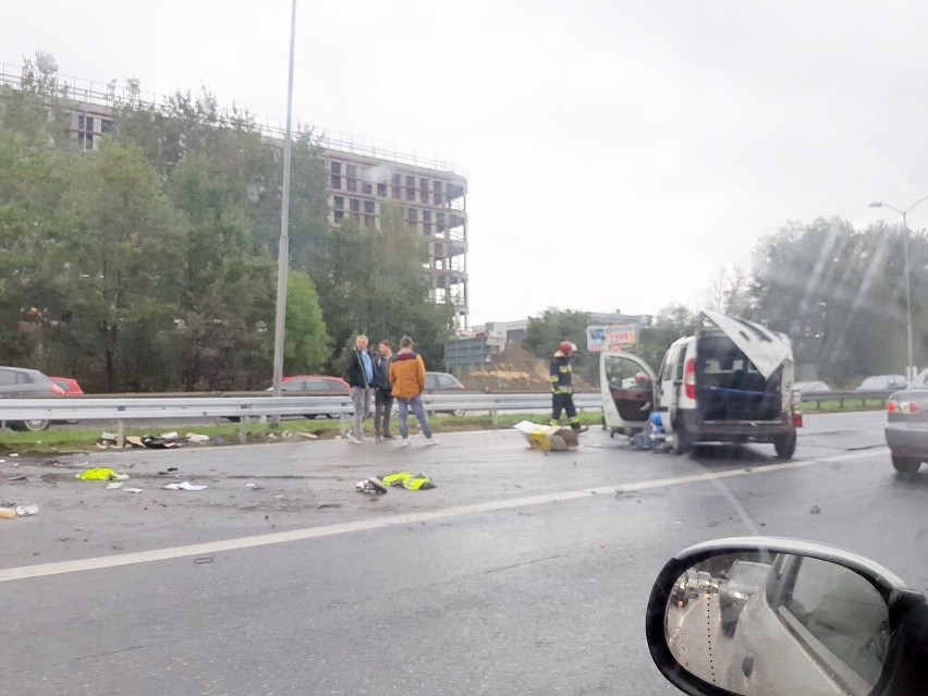 Do wypadku doszło na trasie Katowice - Sosnowca tuż za...