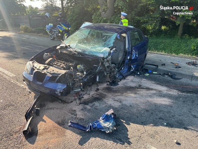 Wypadek w Mokrzeszy (powiat częstochowski). Droga w obu kierunkach zablokowana!