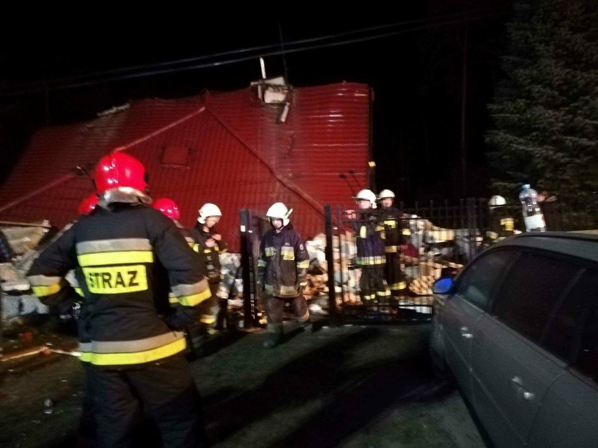 Wybuch gazu w miejscowości Tuszyn Las. Zawalił się domek...