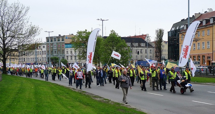 Protest związkowców Energi