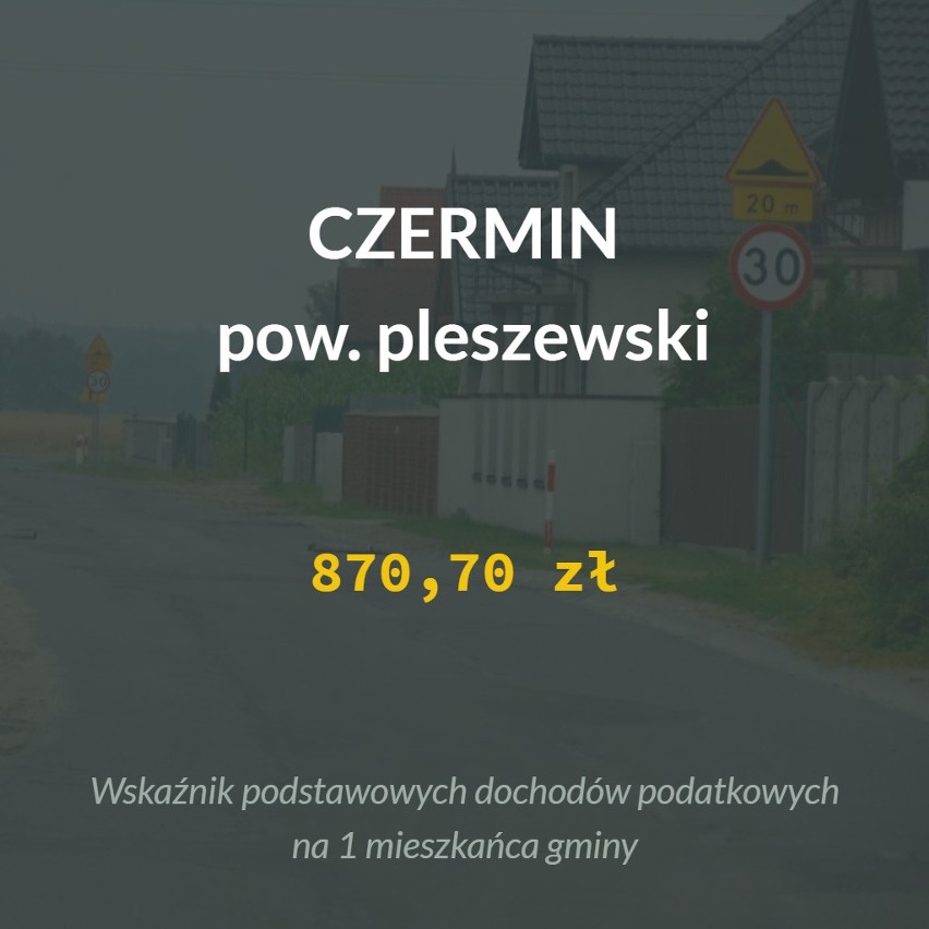 Ranking powstał na podstawie wskaźników dochodów podatkowych...