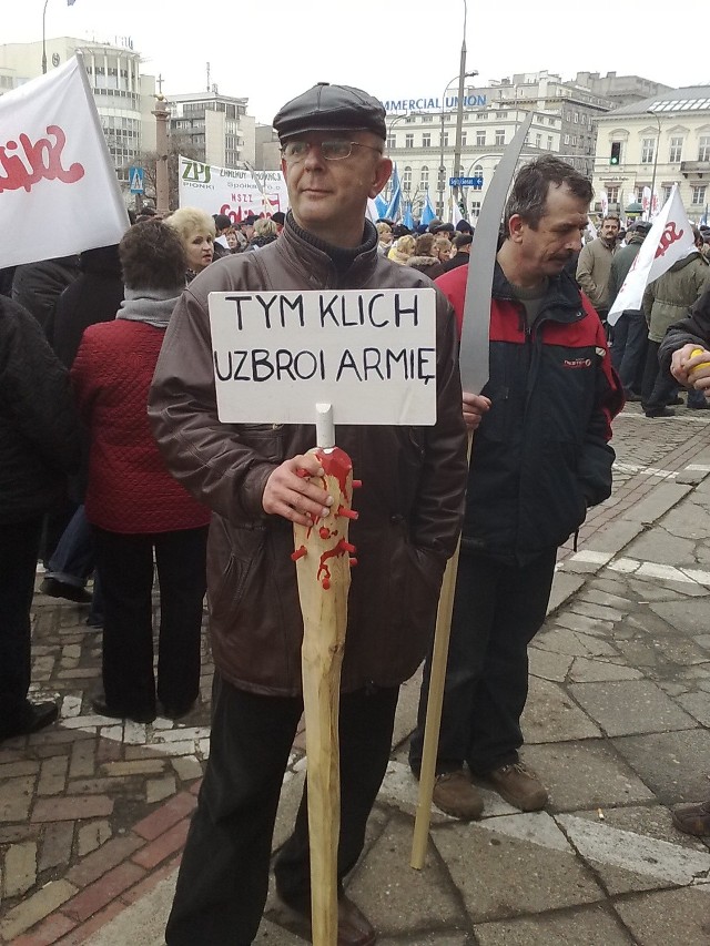 Manifestacja Fabryki Broni w Radomiu.