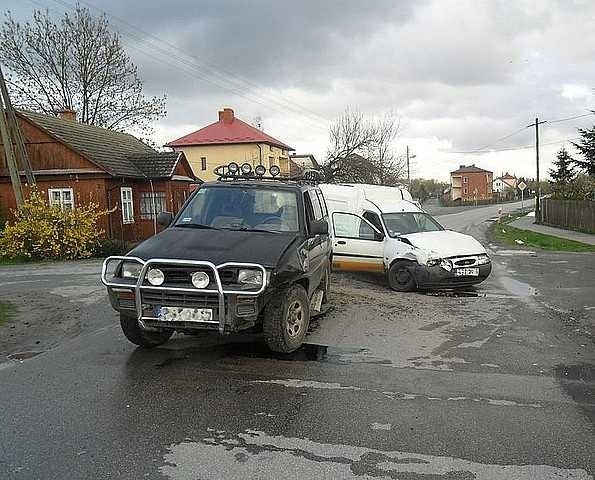 Miejsce wypadku na drodze wojewódzkiej.