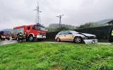 Limanowa. Na miejscu wypadku zostało jedno rozbite auto. Drugie zniknęło bez śladu