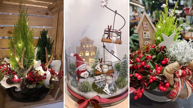 Zobaczcie w galerii propozycje najpiękniejszych dekoracji na Boże Narodzenie w formie stroika świątecznego przygotowanego przez florystki