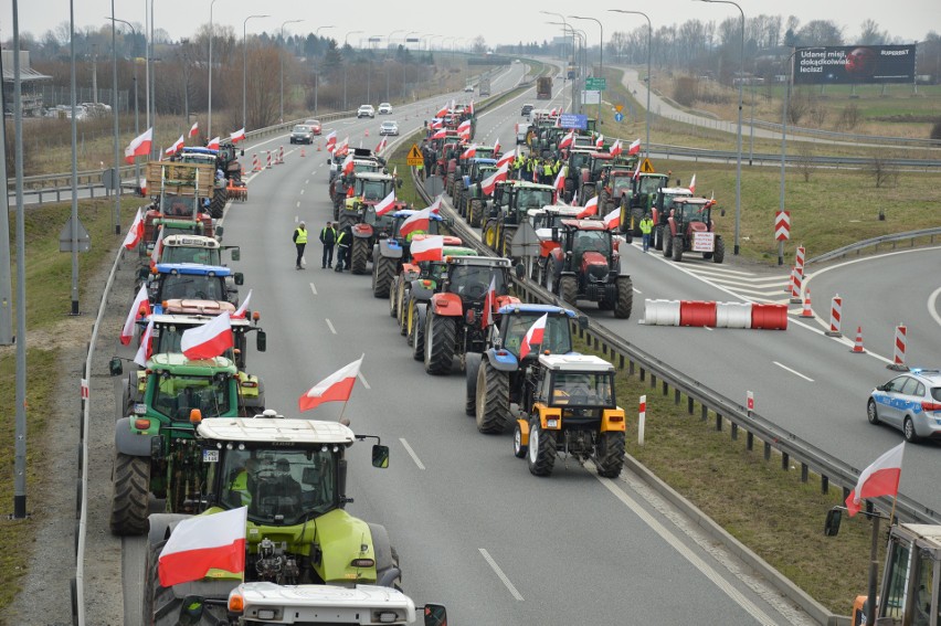 Protest rolników pod Nowym Dworem Gdańskim