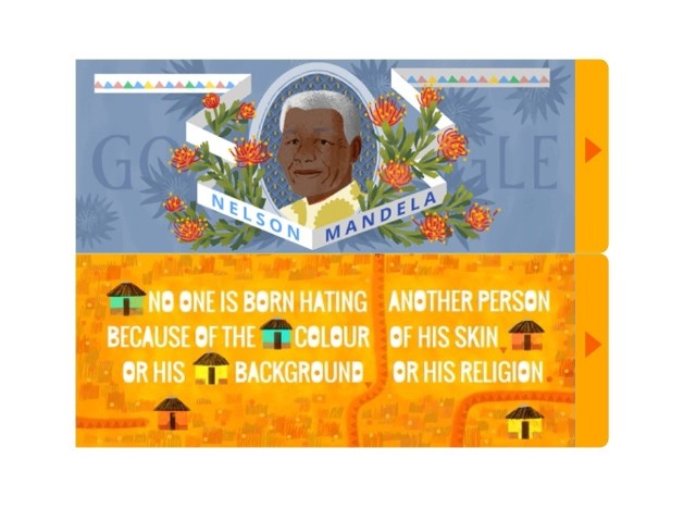 Google dało doodle z okazji rocznicy narodzin Nelsona Mandeli
