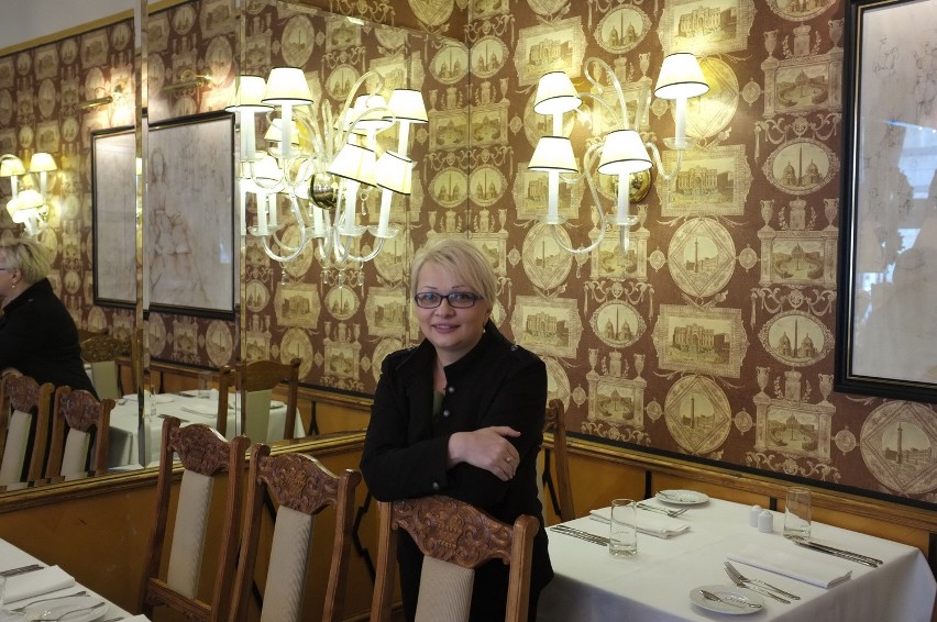 Maria Ożga w restauracji Kryształowa w Katowicach