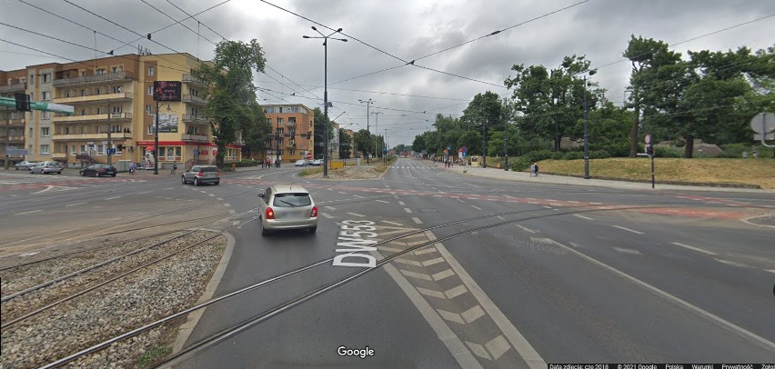 Na zdjęciu - Skrzyżowanie ulic Szosy Chełmińskiej z Czerwoną...