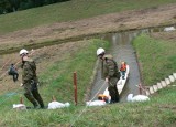 Bronili wałów Babulówki. Strażacy i żołnierze ćwiczyli w Baranowie Sandomierskim na wypadek powodzi