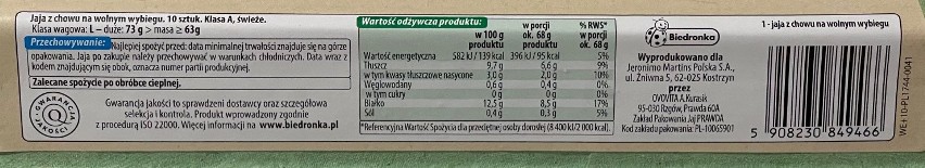 Wykryto pałeczki Salmonella Enteritidis na jajkach.