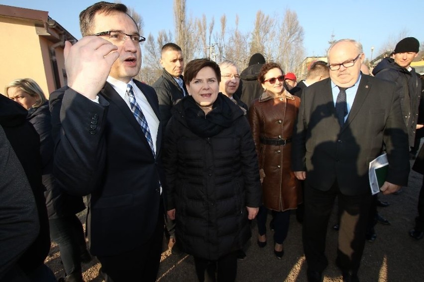 Premier Szydło i minister Ziobro w kopalni Jaźwica