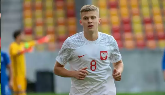 Jakub Kałuziński w meczu reprezentacji Polski do lat 21.