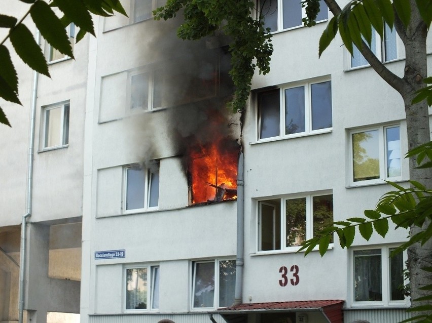 Pożar przy Bacciarellego, Wrocław, 25.05.2015